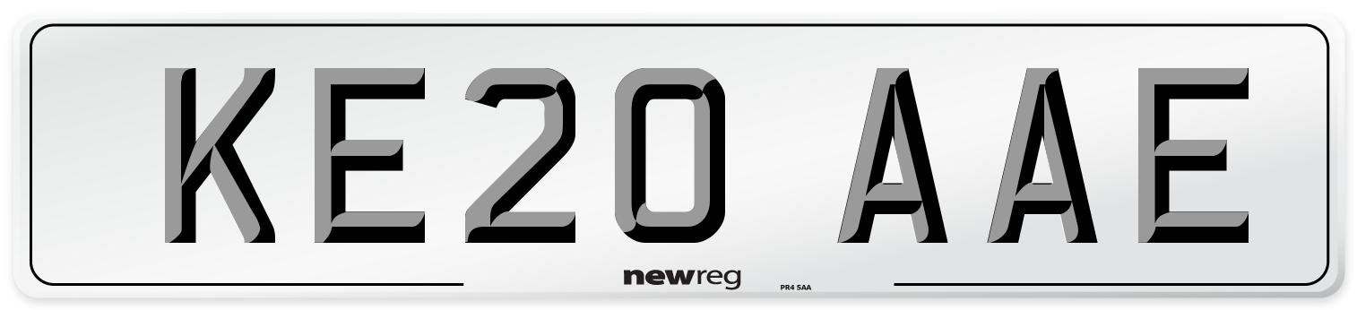 KE20 AAE Number Plate from New Reg